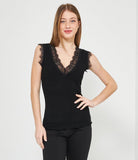 Canotta Scollatura Pizzo